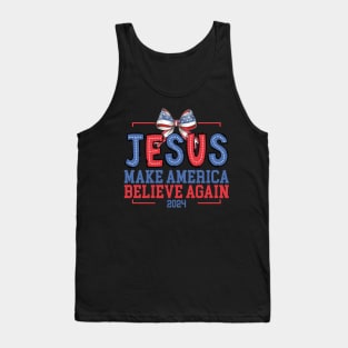 Coquette Jesus 2024 Make America Believe Again Gift For Men Women Tank Top